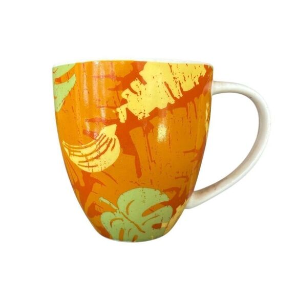 Starbucks 2006 Banana Leaf Tropical Coffee Mug 14oz Multicolor - Picture 1 of 5